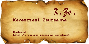 Keresztesi Zsuzsanna névjegykártya