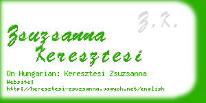 zsuzsanna keresztesi business card